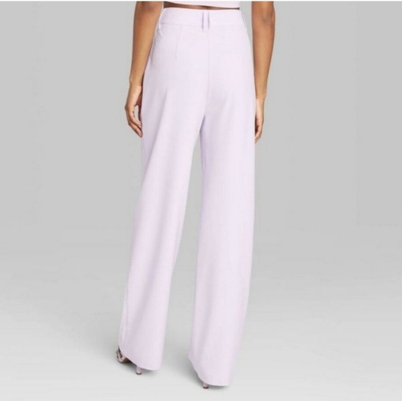 NWT Wild Fable Light Violet High-Rise Wide Leg Trousers Size 2 - Picture 4 of 16